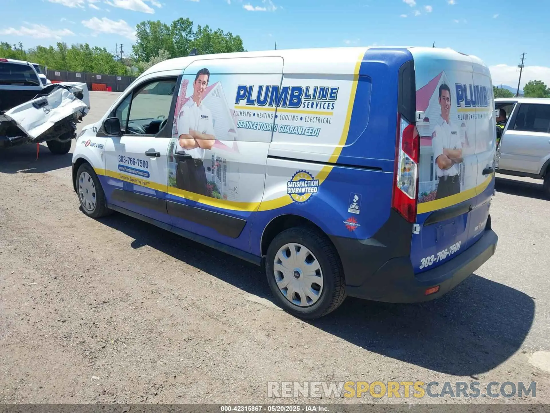 3 fotografías del automóvil dañado NM0LS7E28L1478172 FORD TRANSIT CONNECT 2020