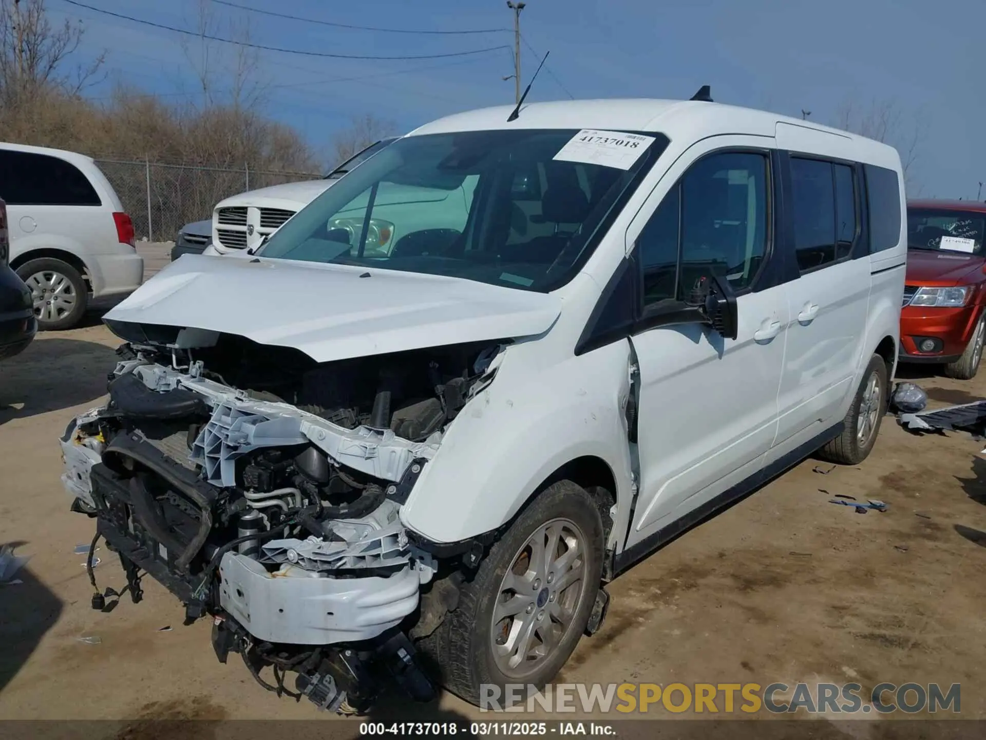 2 fotografías del automóvil dañado NM0GE9F25M1494107 FORD TRANSIT CONNECT 2021