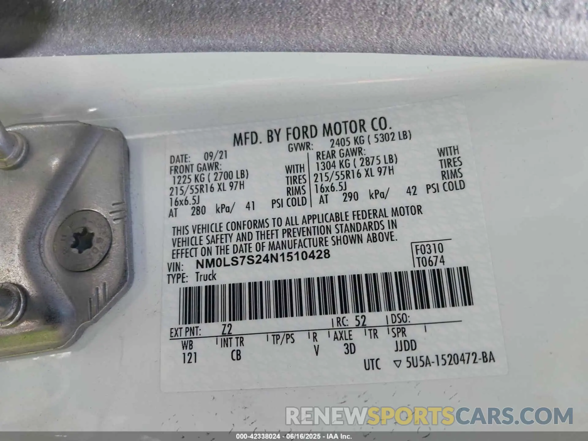 9 fotografías del automóvil dañado NM0LS7S24N1510428 FORD TRANSIT CONNECT 2022