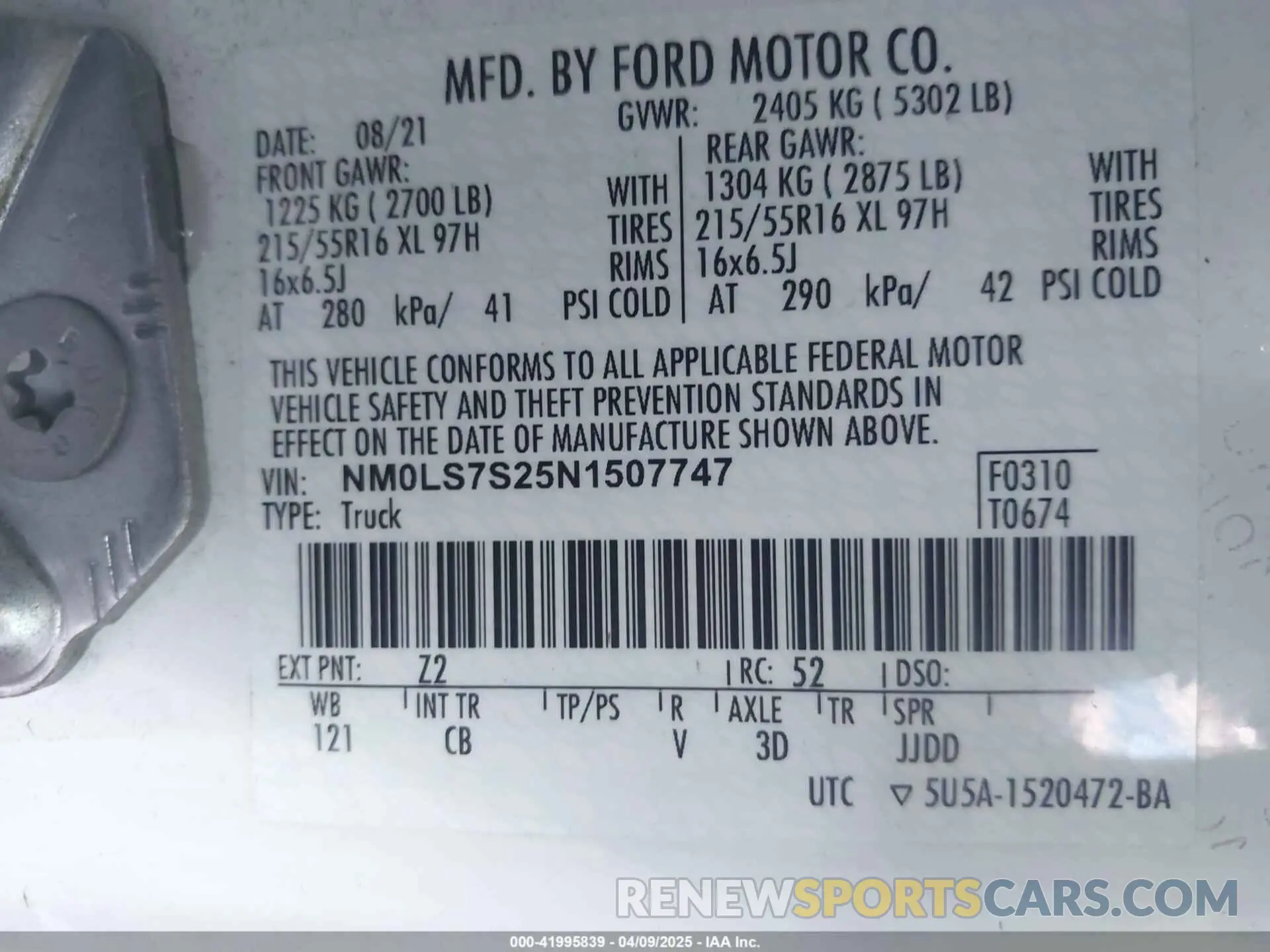 9 fotografías del automóvil dañado NM0LS7S25N1507747 FORD TRANSIT CONNECT 2022