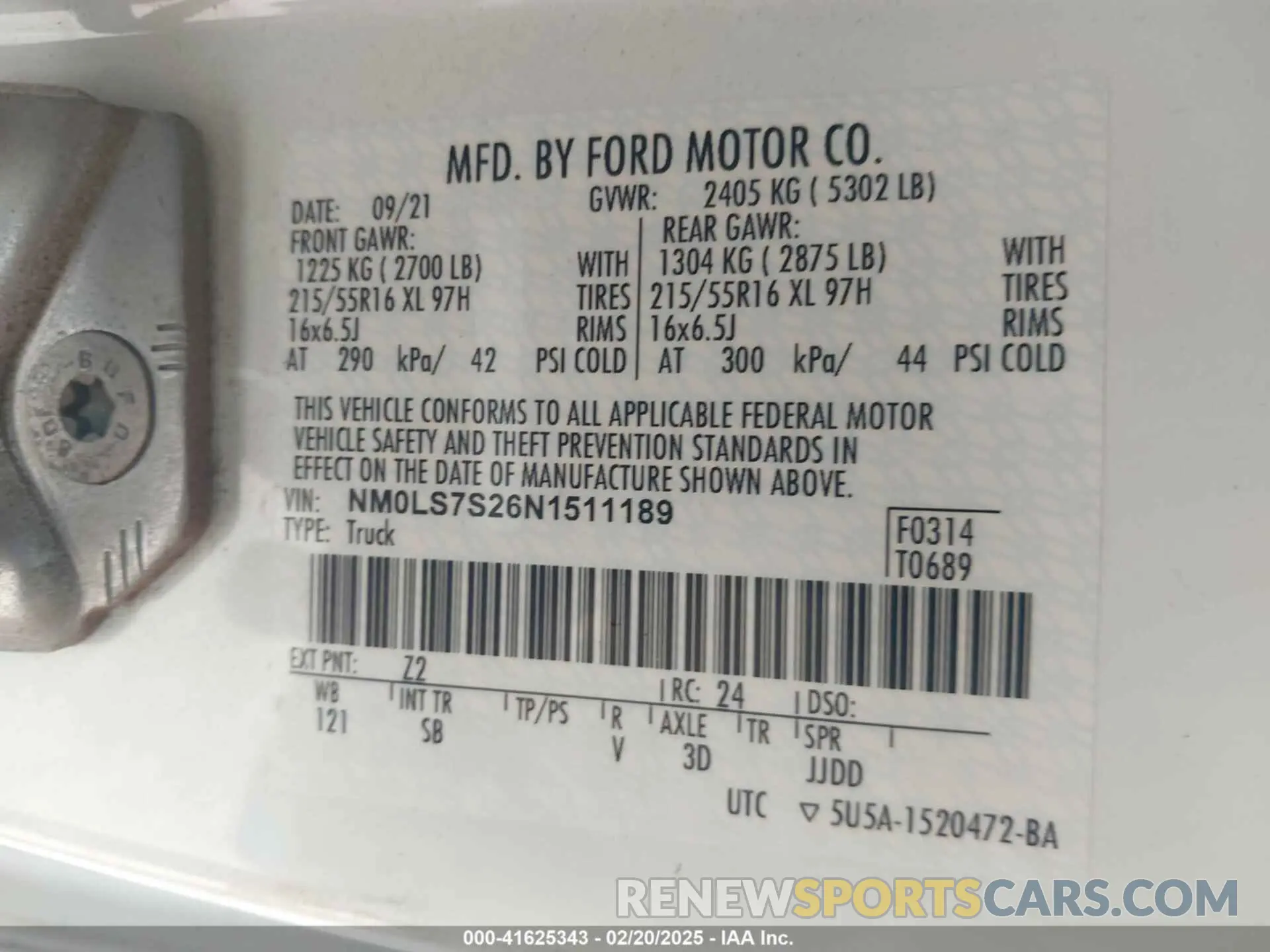 9 fotografías del automóvil dañado NM0LS7S26N1511189 FORD TRANSIT CONNECT 2022