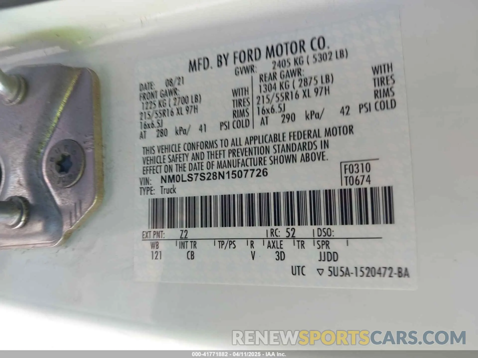 9 fotografías del automóvil dañado NM0LS7S28N1507726 FORD TRANSIT CONNECT 2022