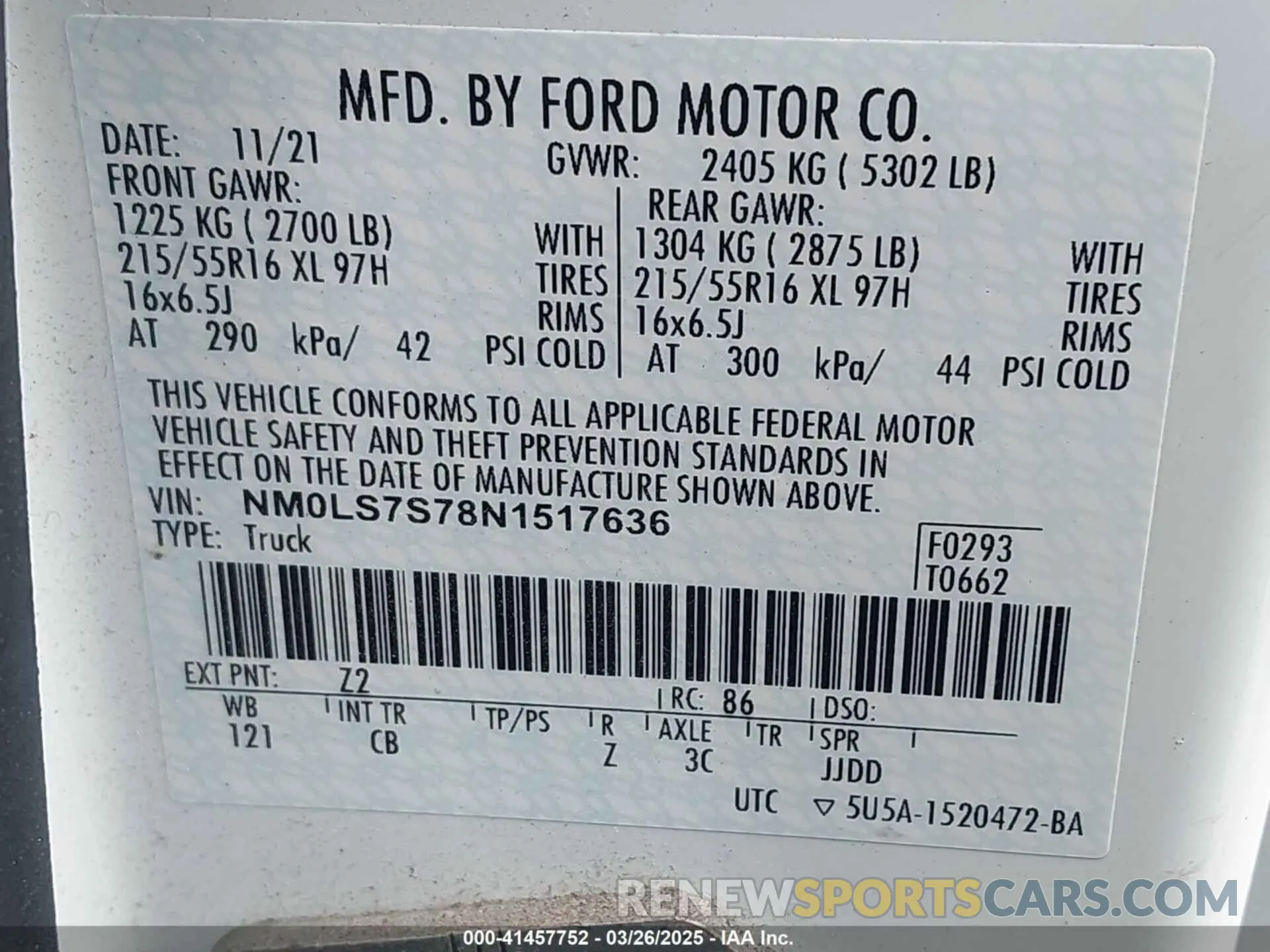 9 fotografías del automóvil dañado NM0LS7S78N1517636 FORD TRANSIT CONNECT 2022