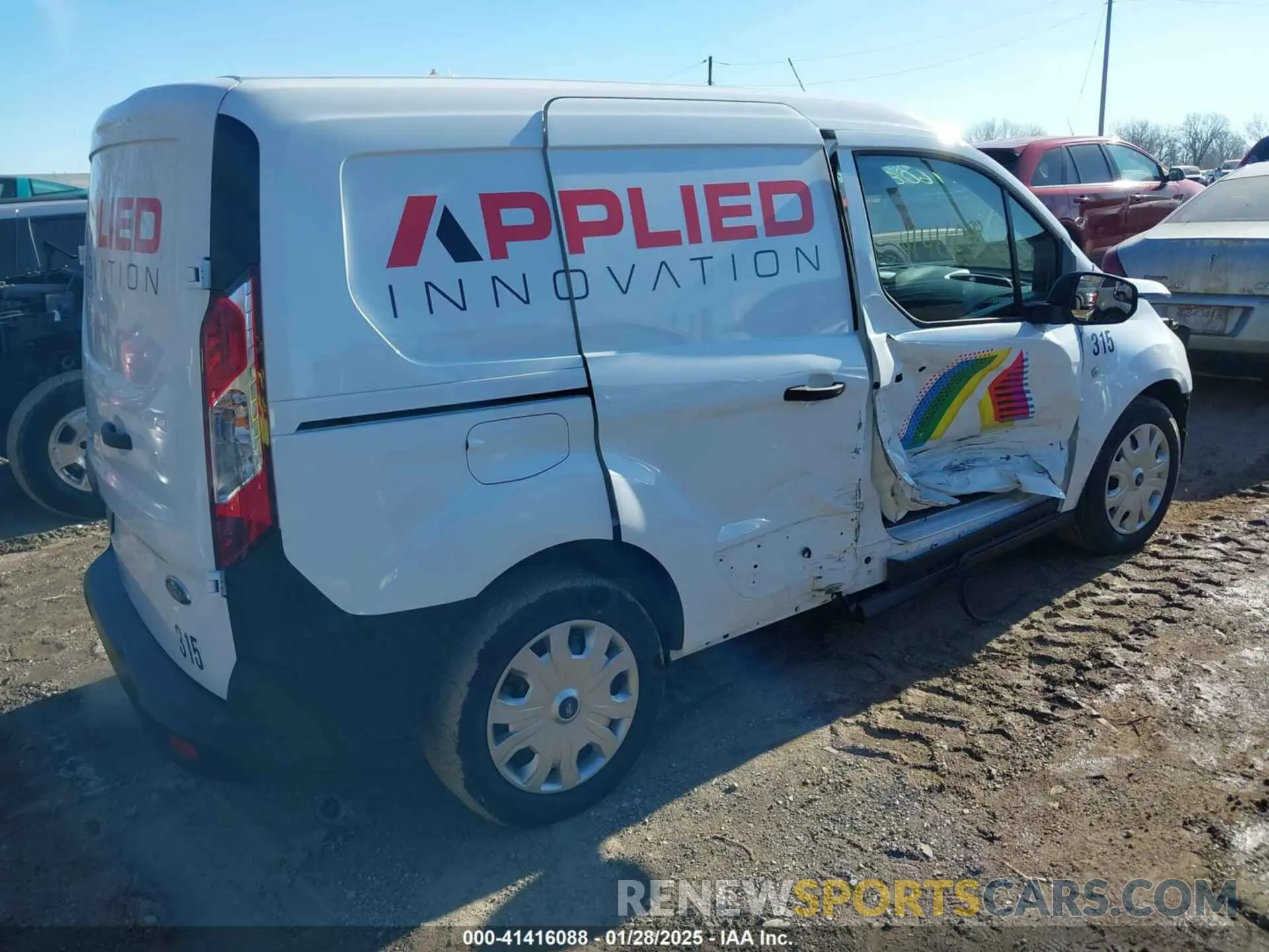 4 fotografías del automóvil dañado NM0LS6S27P1565825 FORD TRANSIT CONNECT 2023
