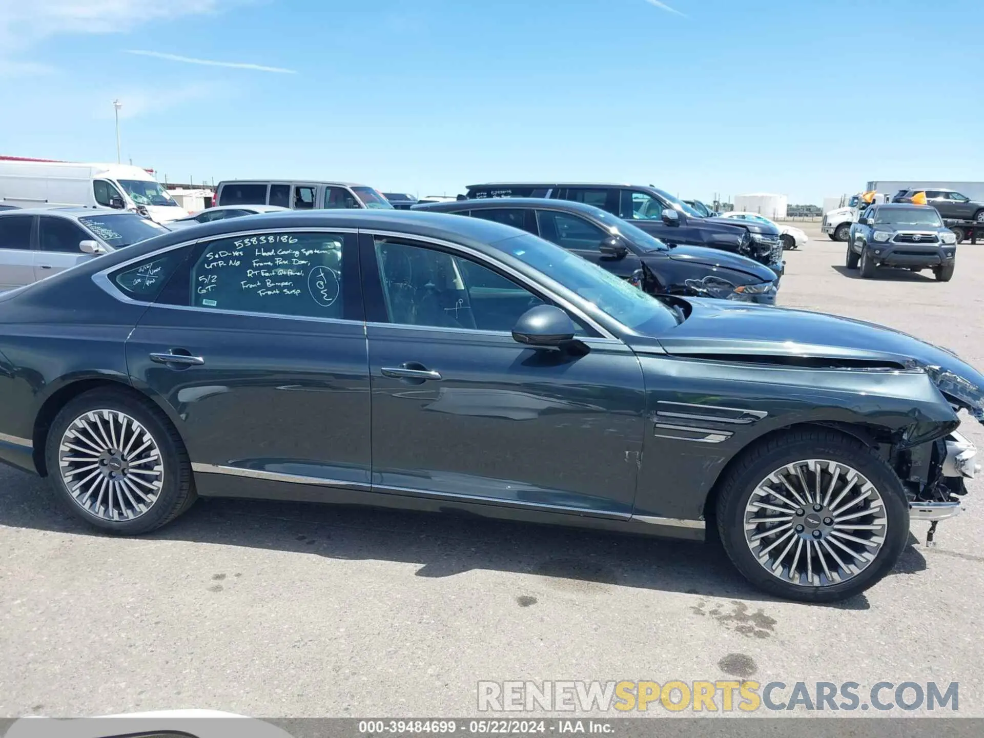 14 fotografías del automóvil dañado KMTGE4S17PU007500 GENESIS ELECTRIFIED G80 2023