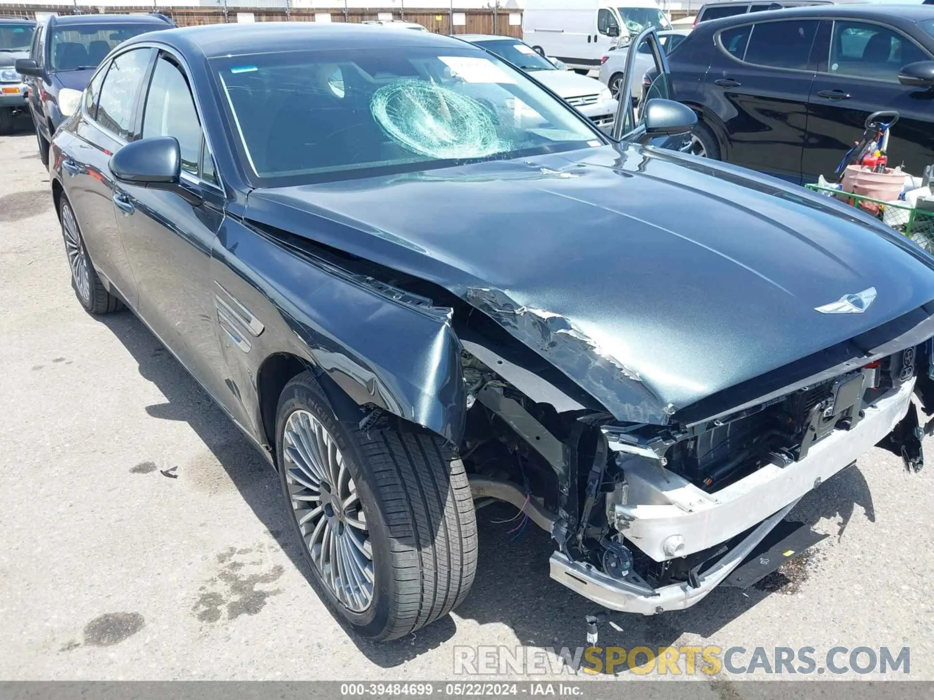 6 fotografías del automóvil dañado KMTGE4S17PU007500 GENESIS ELECTRIFIED G80 2023