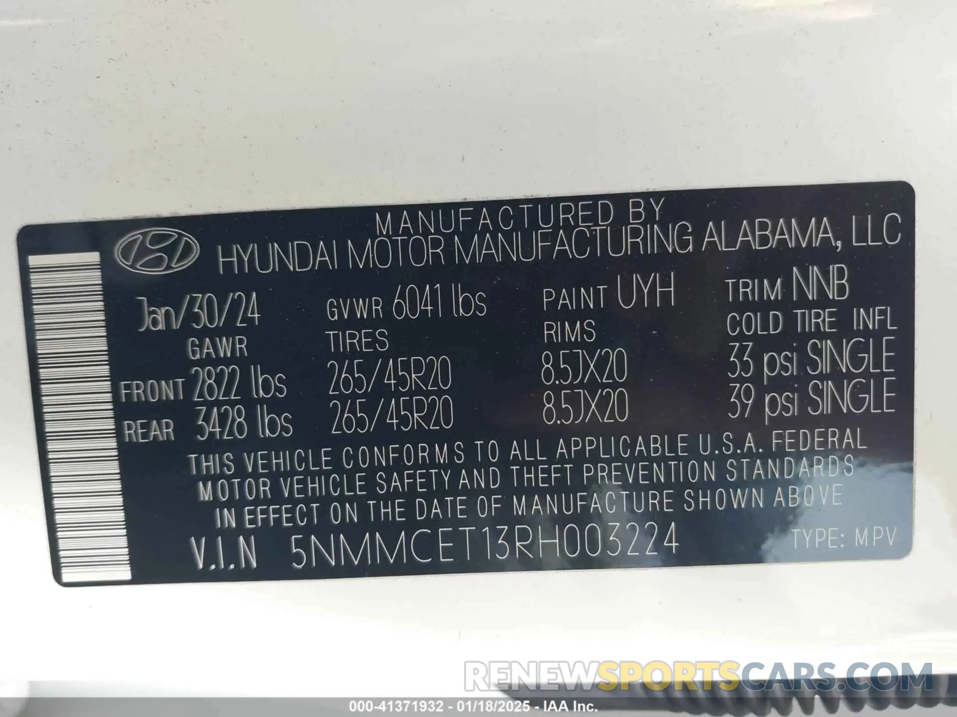 9 fotografías del automóvil dañado 5NMMCET13RH003224 GENESIS ELECTRIFIED GV70 2024