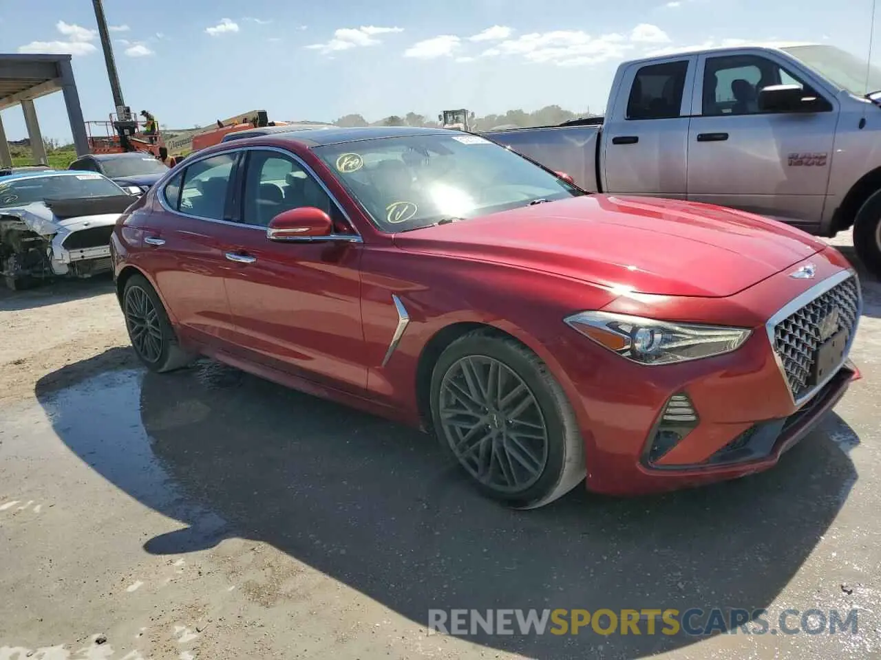 4 fotografías del automóvil dañado KMTG34LA5KU015107 GENESIS G70 2019