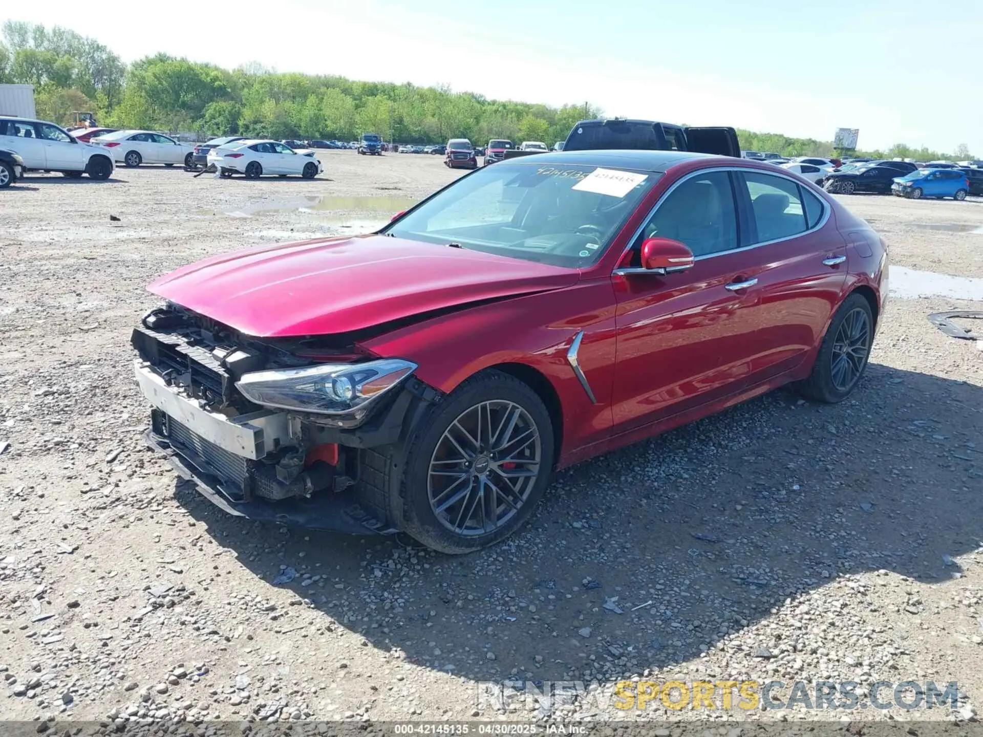 2 fotografías del automóvil dañado KMTG34LE0KU039981 GENESIS G70 2019