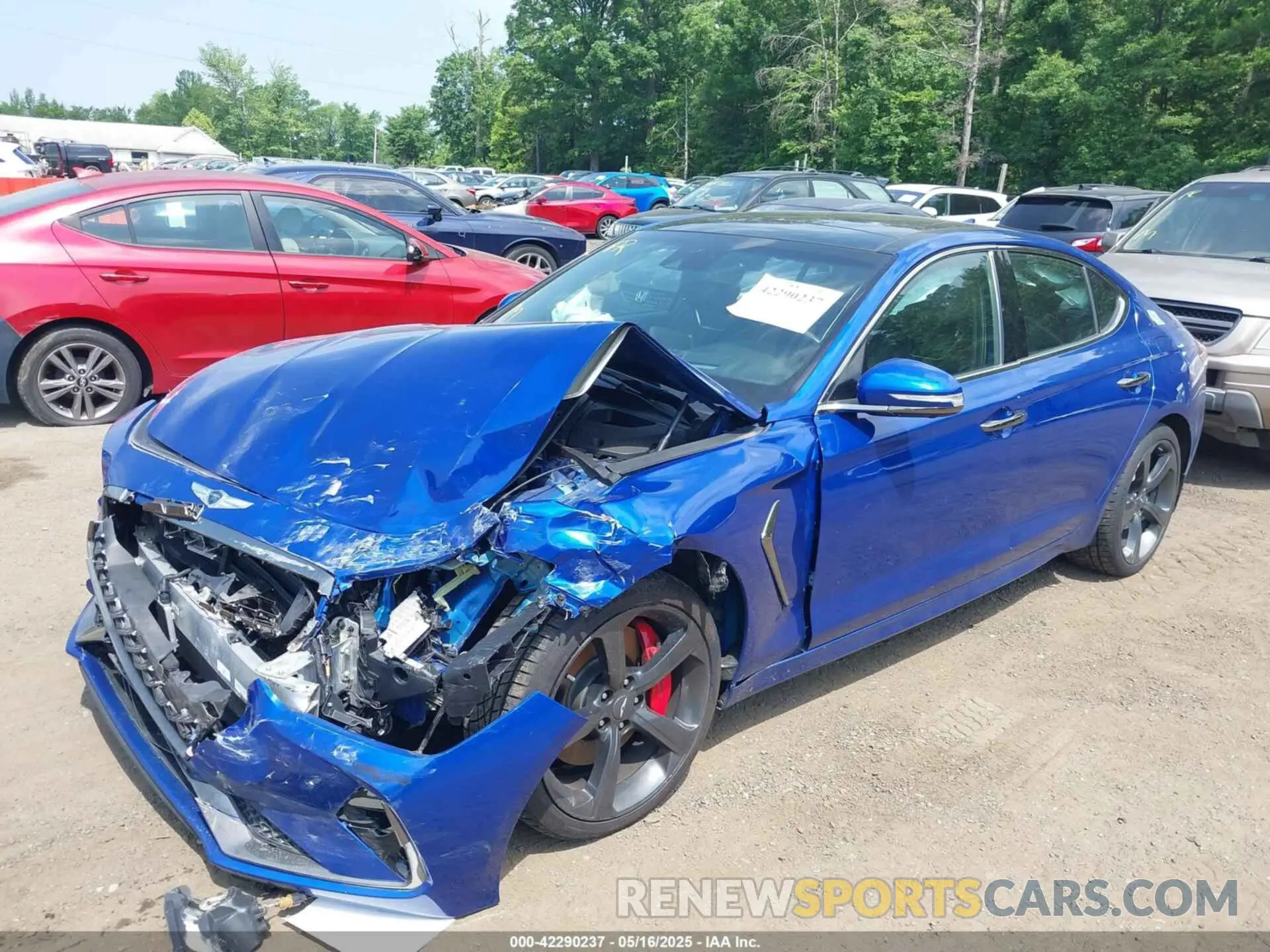 2 fotografías del automóvil dañado KMTG34LE1KU040136 GENESIS G70 2019
