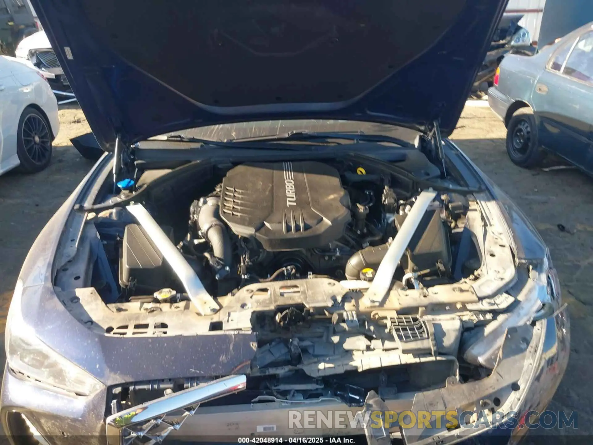 10 fotografías del automóvil dañado KMTG34LE4KU020043 GENESIS G70 2019