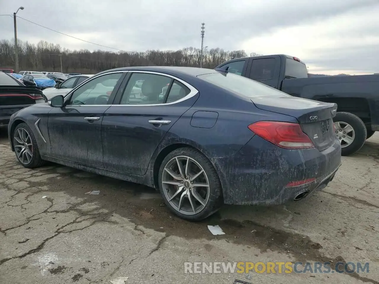 2 fotografías del automóvil dañado KMTG34LE5KU034162 GENESIS G70 2019