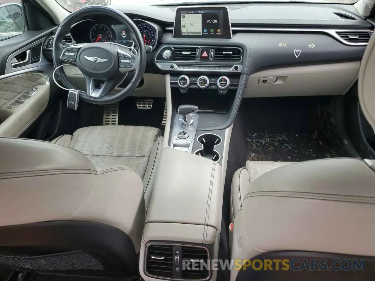 8 fotografías del automóvil dañado KMTG34LE5KU034162 GENESIS G70 2019