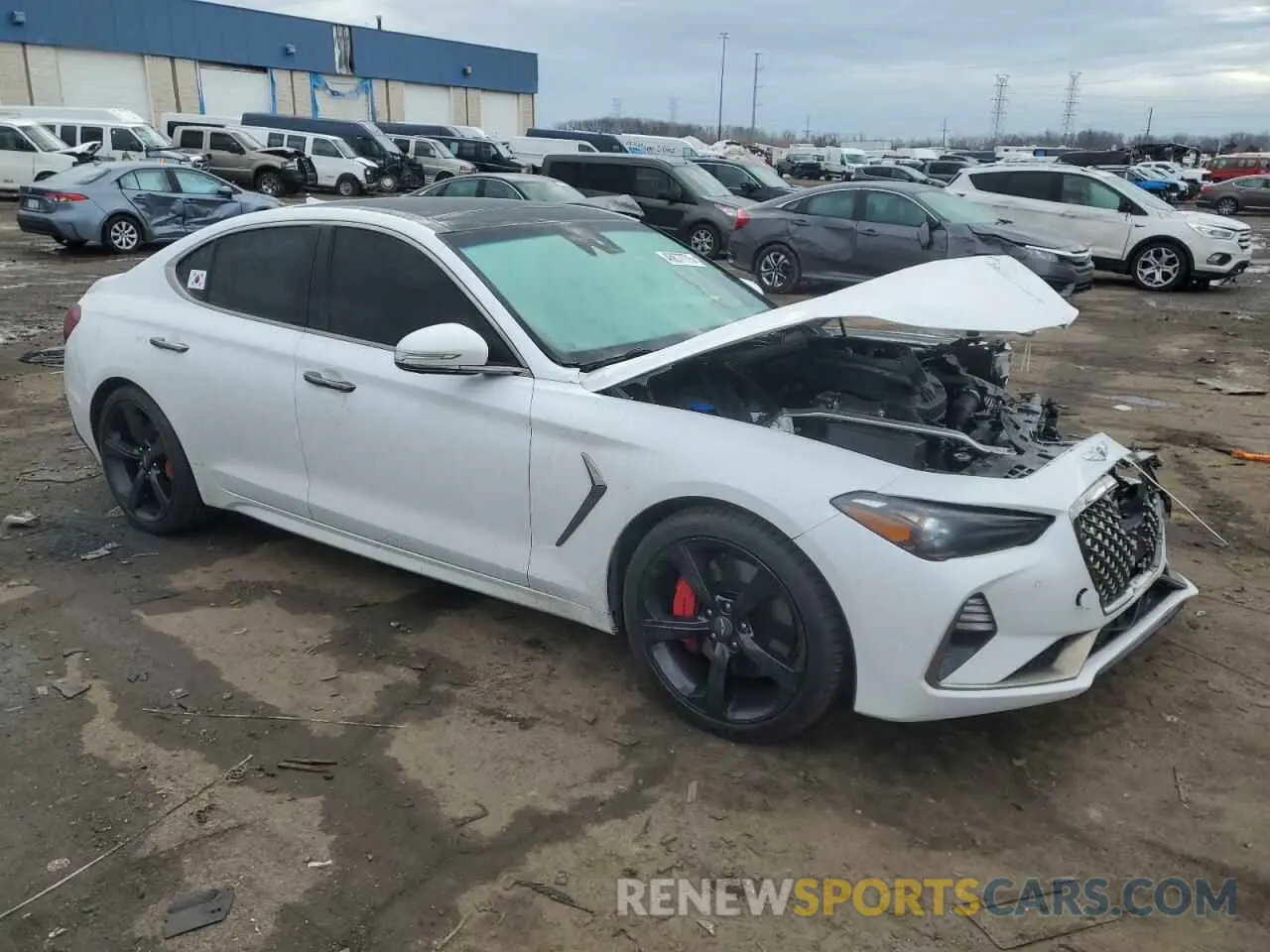 4 fotografías del automóvil dañado KMTG34LE7KU027441 GENESIS G70 2019