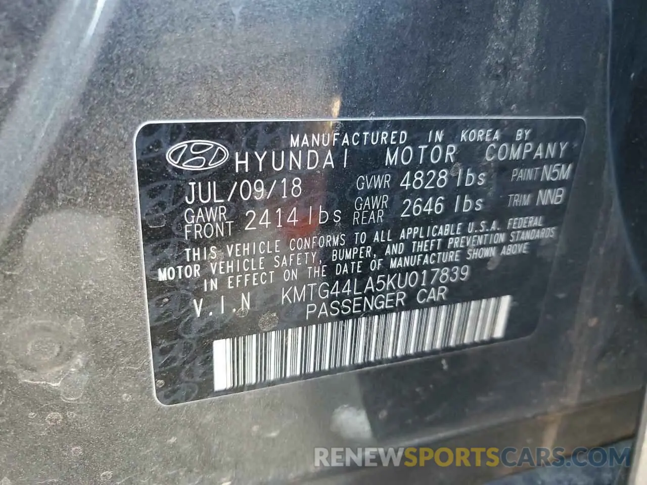 12 fotografías del automóvil dañado KMTG44LA5KU017839 GENESIS G70 2019