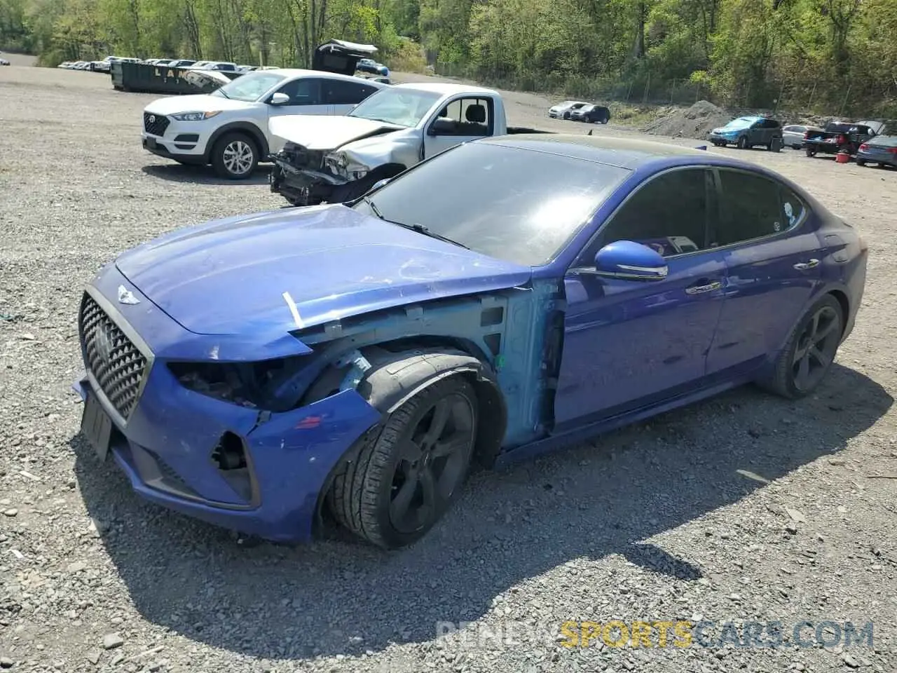 1 fotografías del automóvil dañado KMTG44LA5KU033135 GENESIS G70 2019