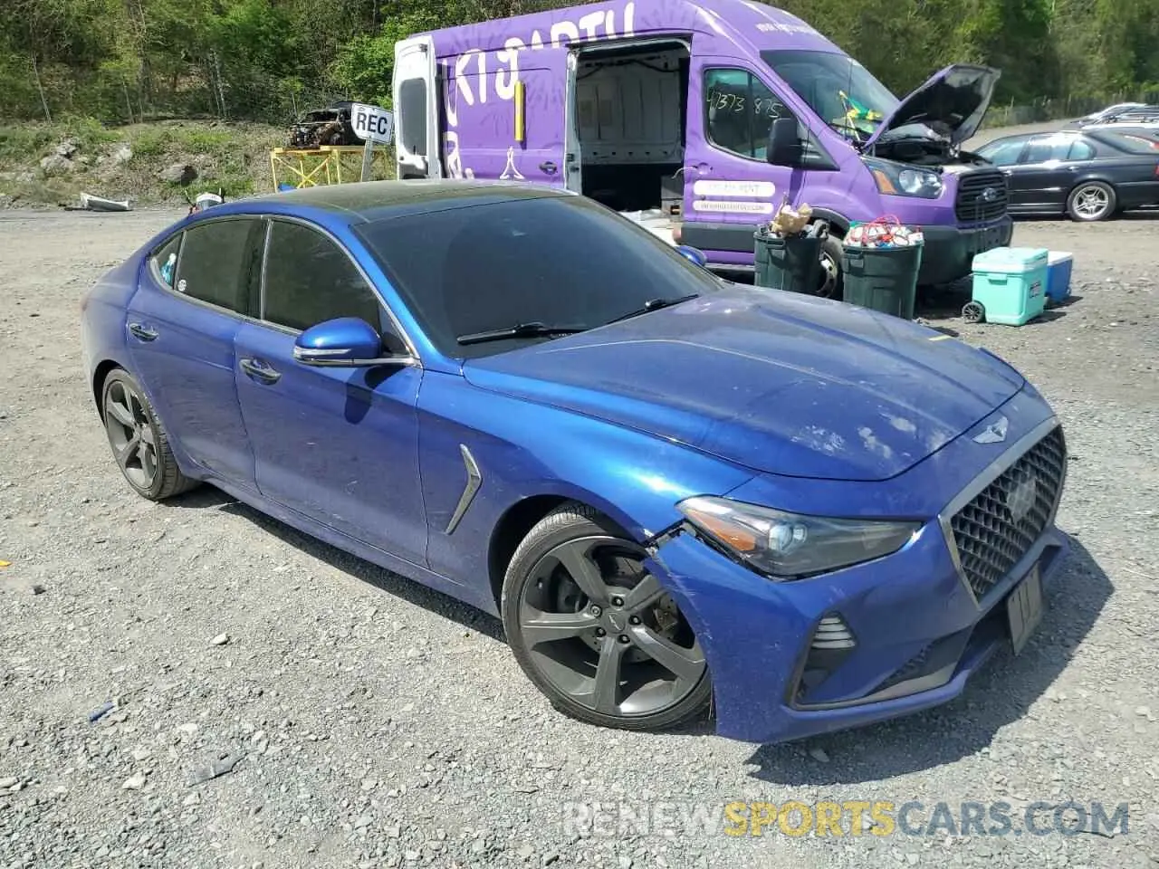 4 fotografías del automóvil dañado KMTG44LA5KU033135 GENESIS G70 2019