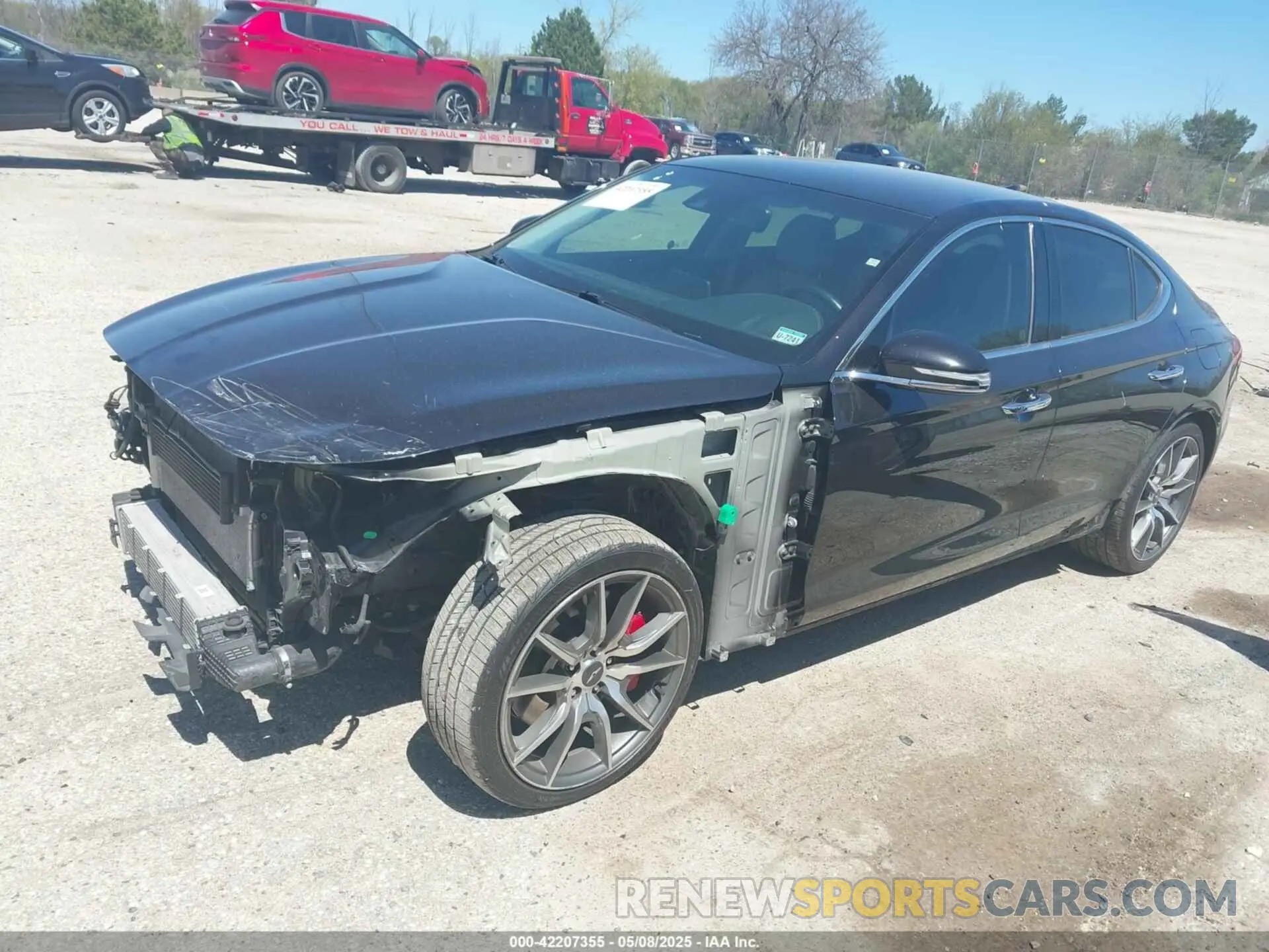 2 fotografías del automóvil dañado KMTG54LE3KU017600 GENESIS G70 2019