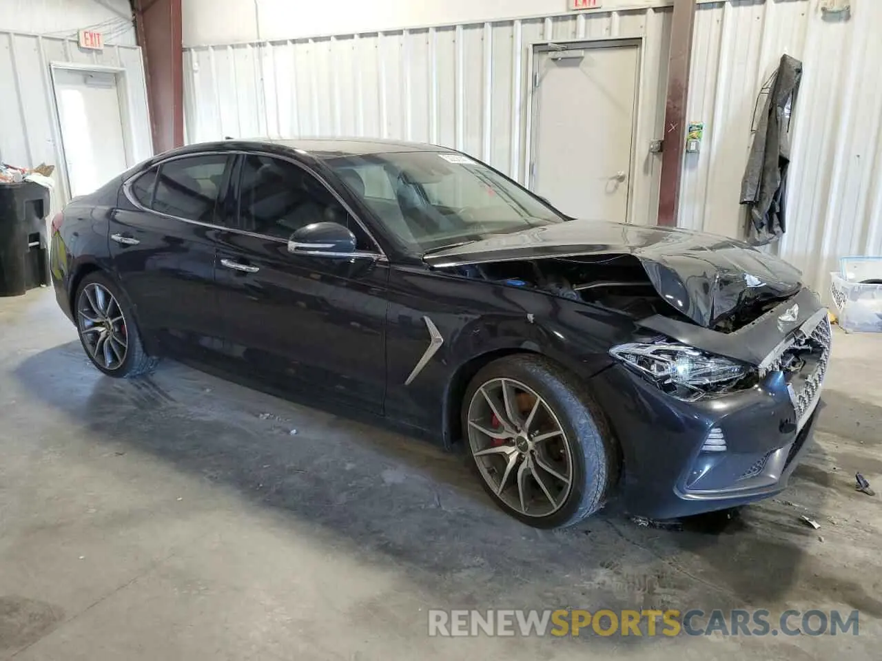 4 fotografías del automóvil dañado KMTG54LE3KU037703 GENESIS G70 2019