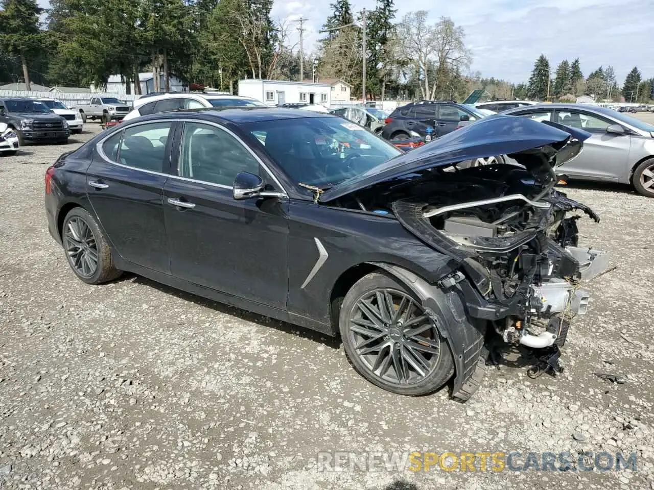 4 fotografías del automóvil dañado KMTG64LA6KU015298 GENESIS G70 2019