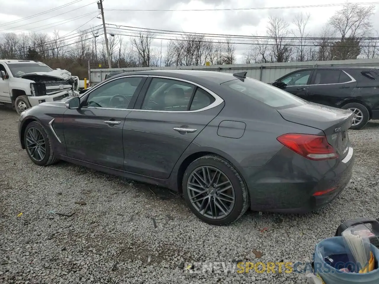 2 fotografías del automóvil dañado KMTG64LA9KU036260 GENESIS G70 2019