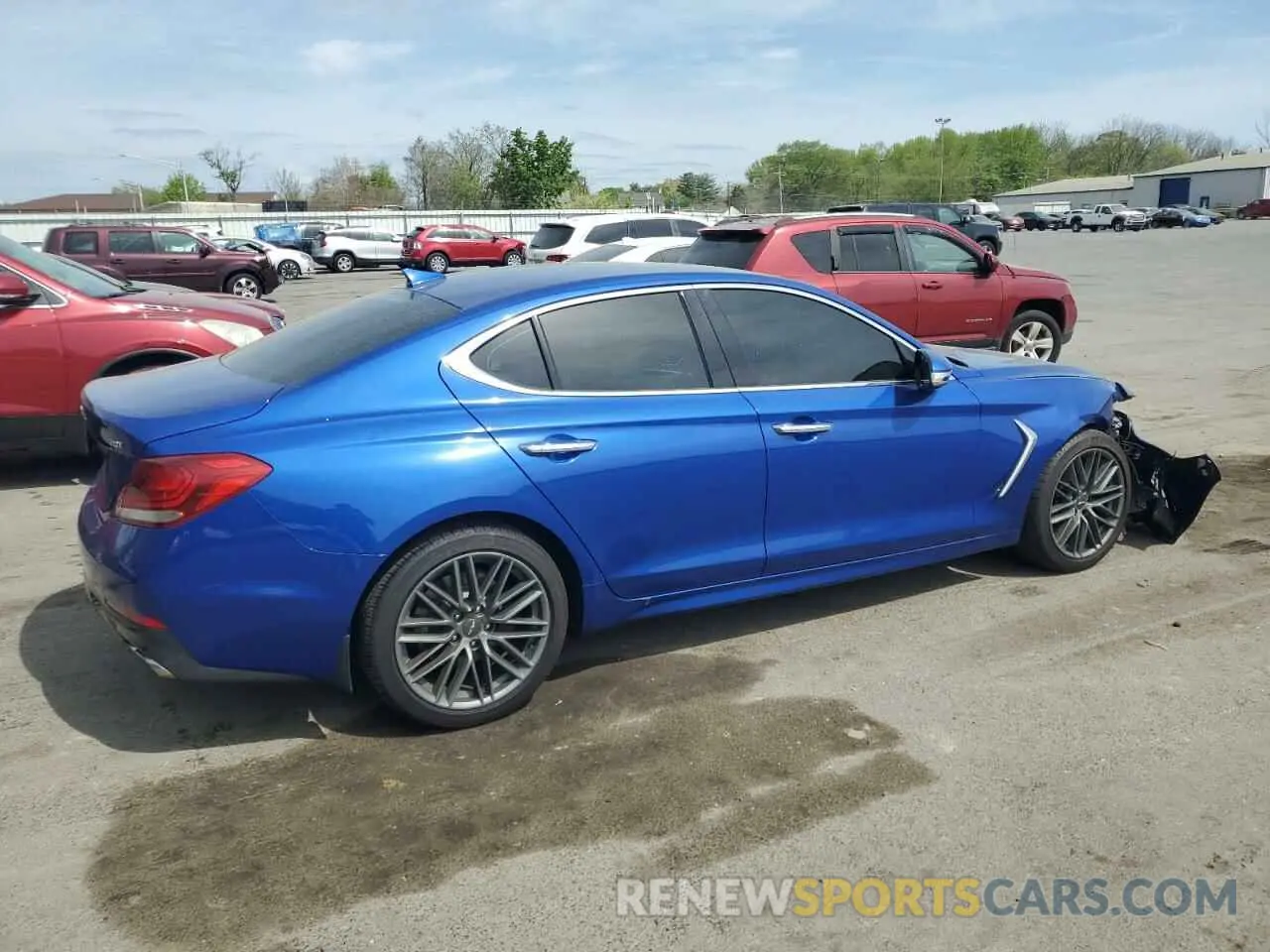 3 fotografías del automóvil dañado KMTG64LAXKU043847 GENESIS G70 2019