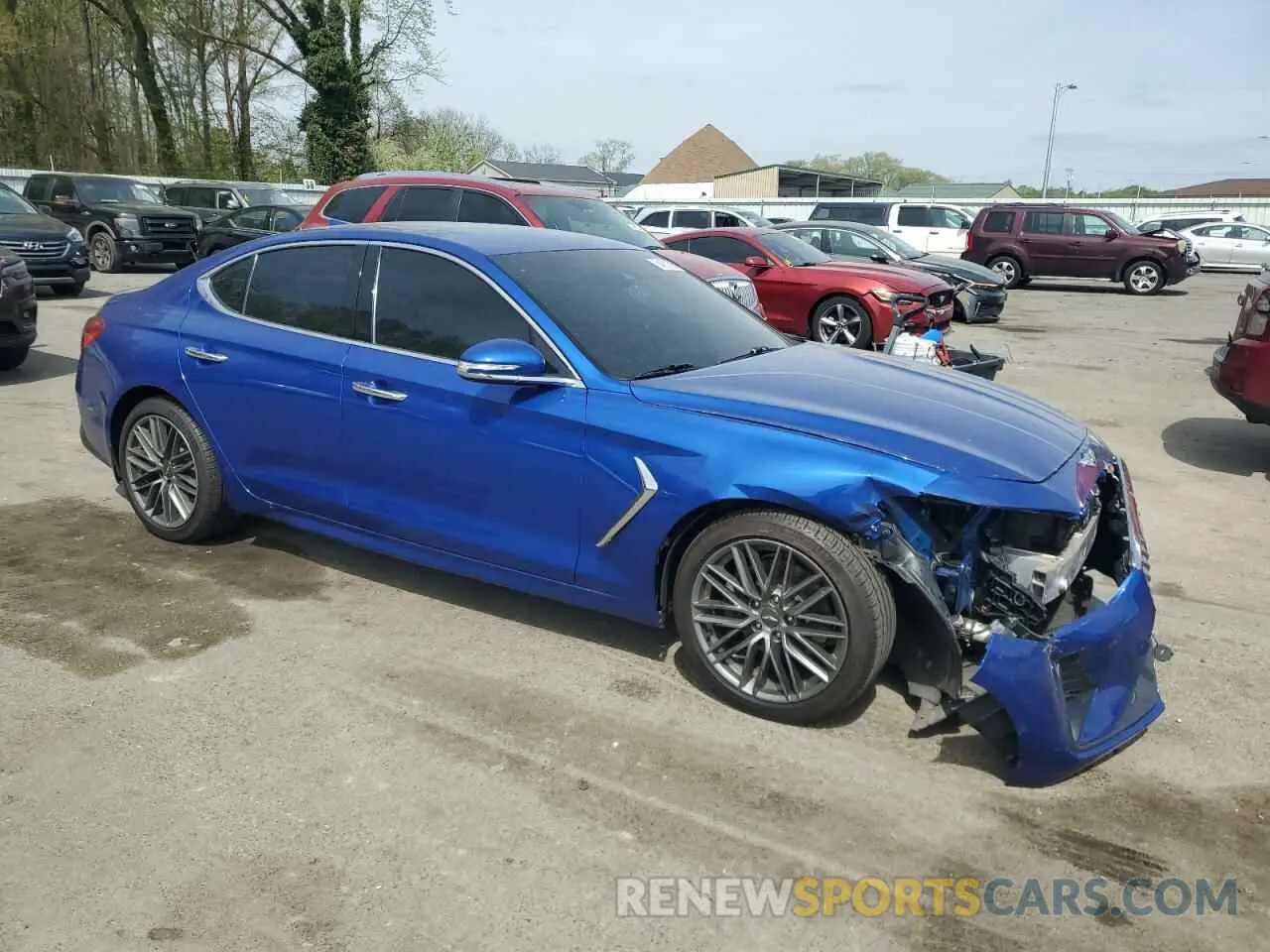 4 fotografías del automóvil dañado KMTG64LAXKU043847 GENESIS G70 2019