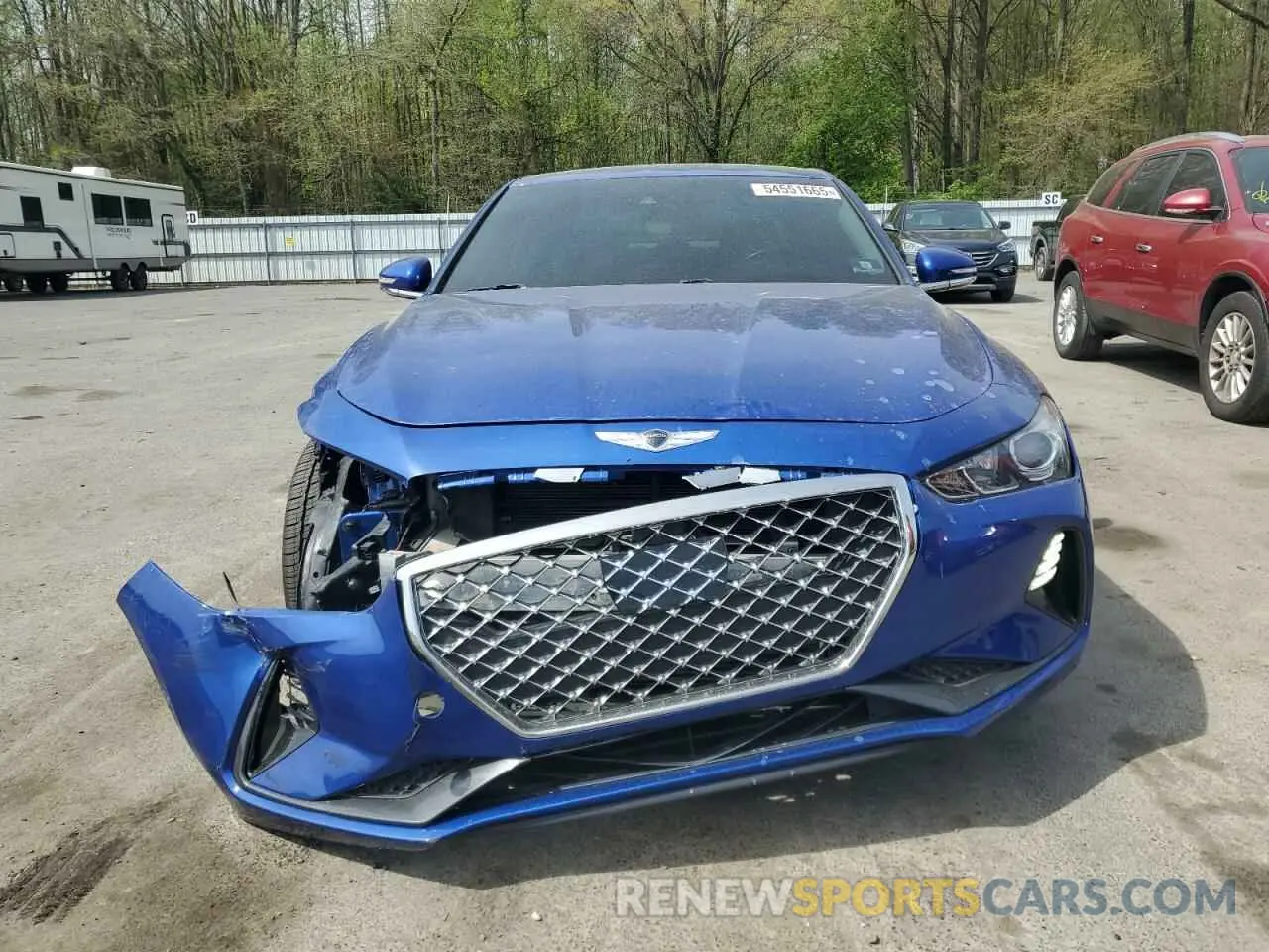 5 fotografías del automóvil dañado KMTG64LAXKU043847 GENESIS G70 2019