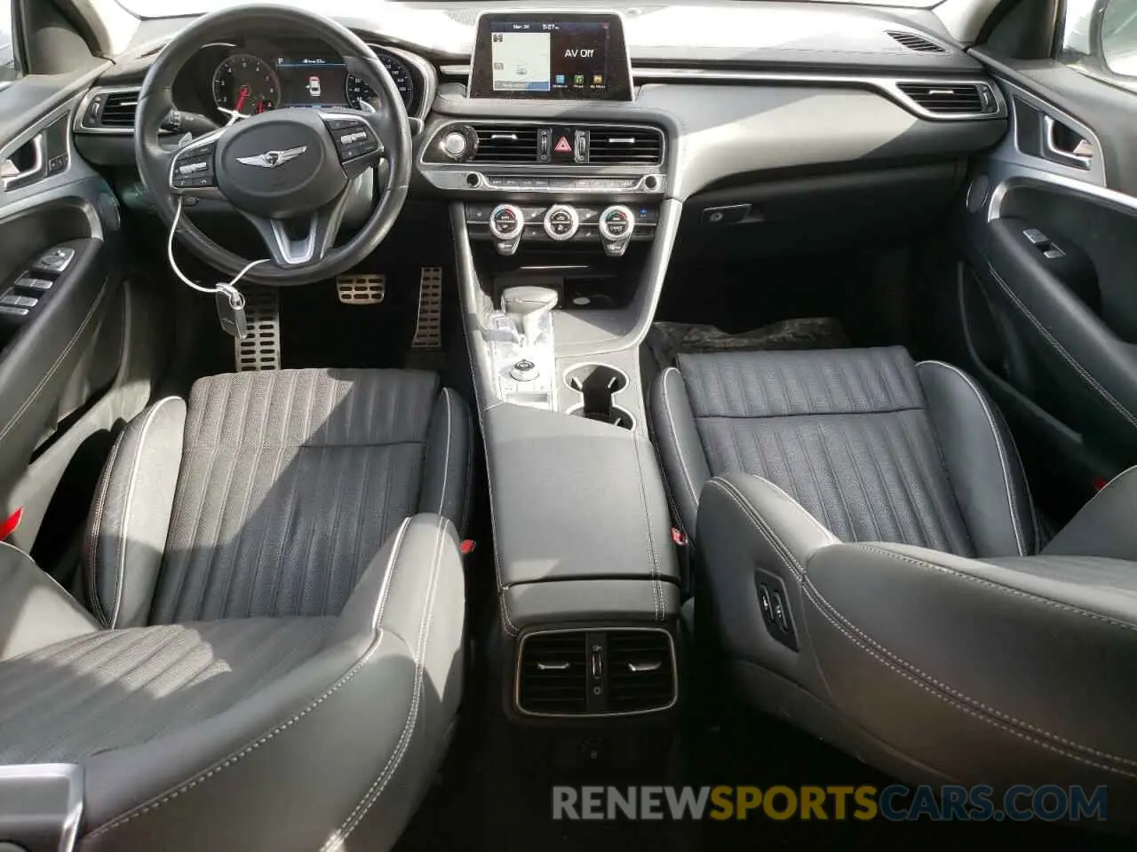 8 fotografías del automóvil dañado KMTG74LE1KU030470 GENESIS G70 2019
