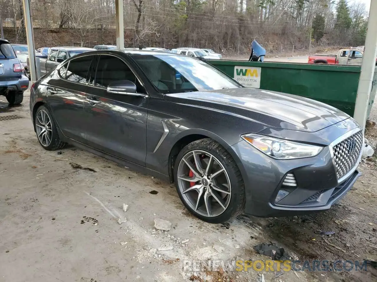 4 fotografías del automóvil dañado KMTG74LE6KU024096 GENESIS G70 2019