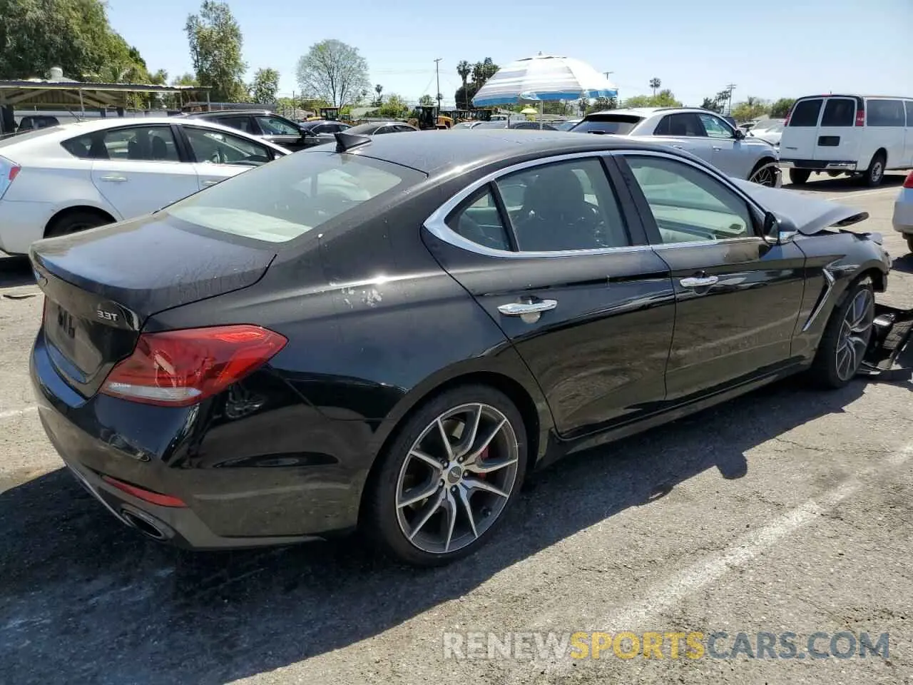3 fotografías del automóvil dañado KMTG74LE7KU034474 GENESIS G70 2019