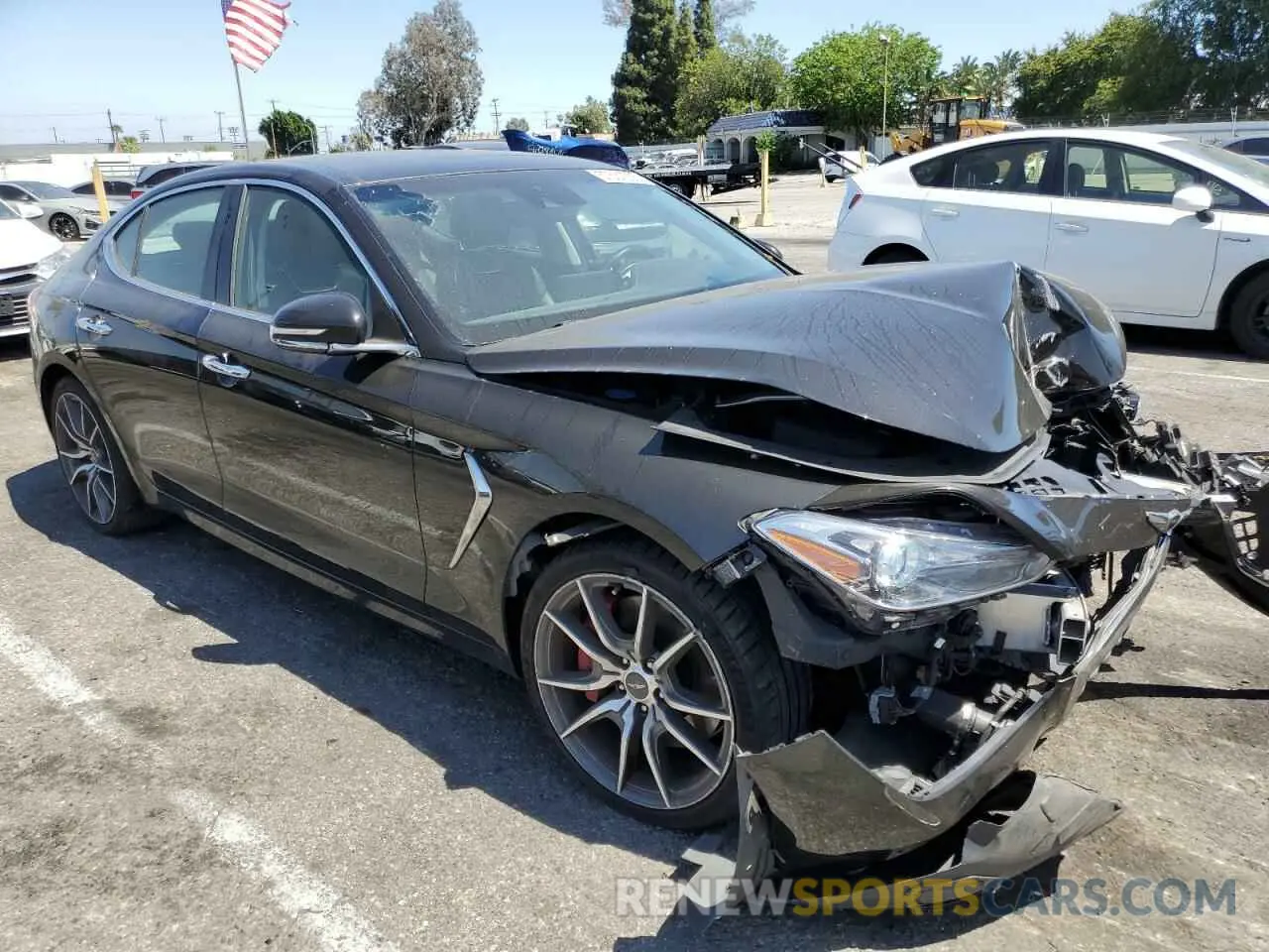 4 fotografías del automóvil dañado KMTG74LE7KU034474 GENESIS G70 2019