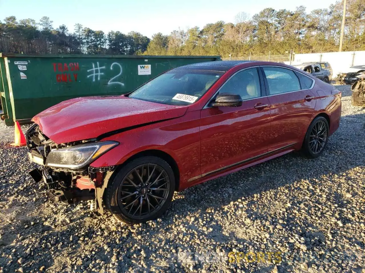 1 fotografías del automóvil dañado KMTFN4JB1LU339187 GENESIS G70 2020