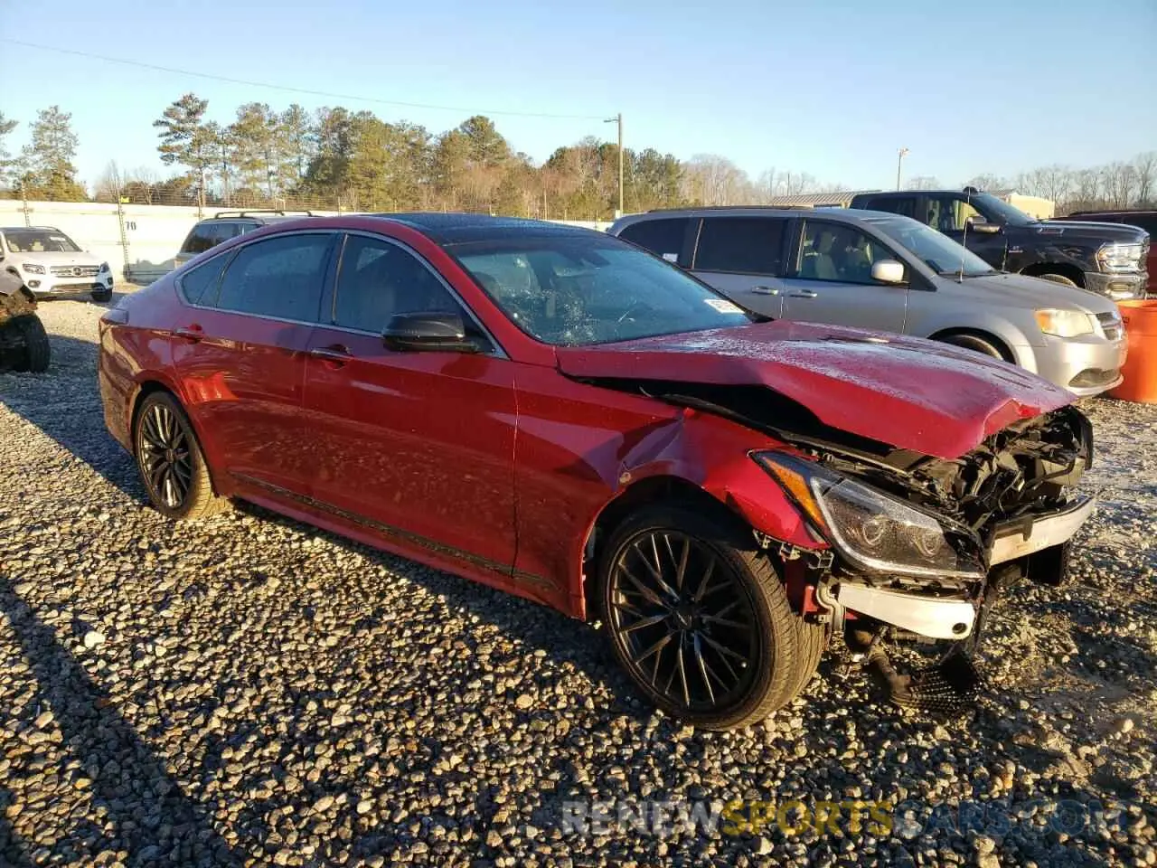 4 fotografías del automóvil dañado KMTFN4JB1LU339187 GENESIS G70 2020