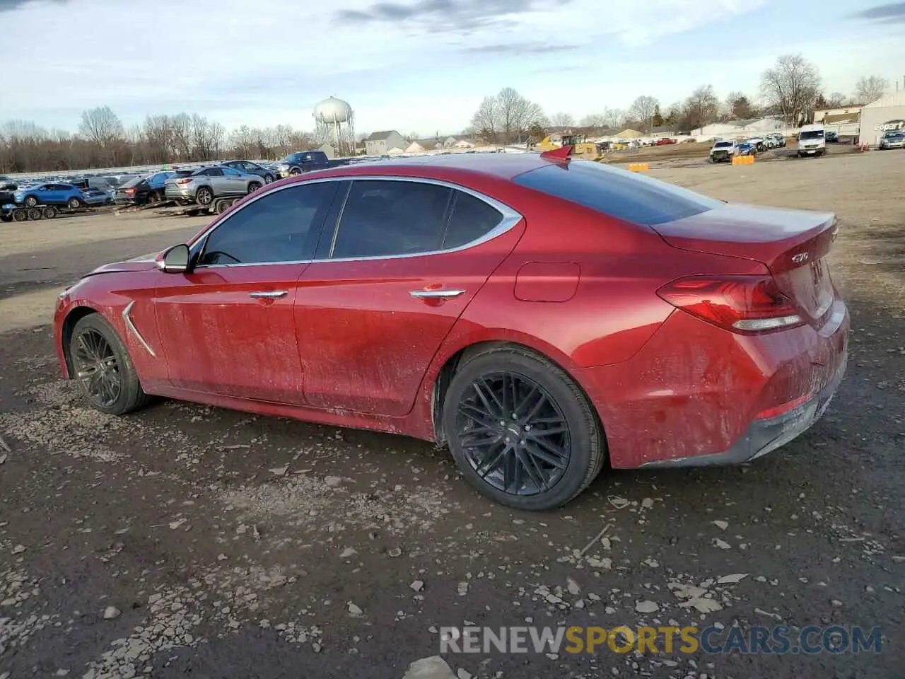 2 fotografías del automóvil dañado KMTG34LA0LU056732 GENESIS G70 2020