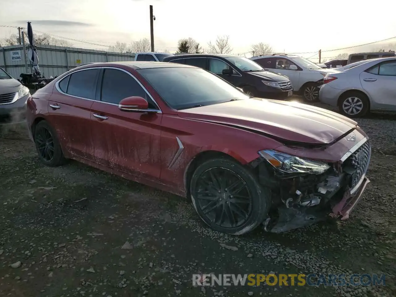4 fotografías del automóvil dañado KMTG34LA0LU056732 GENESIS G70 2020