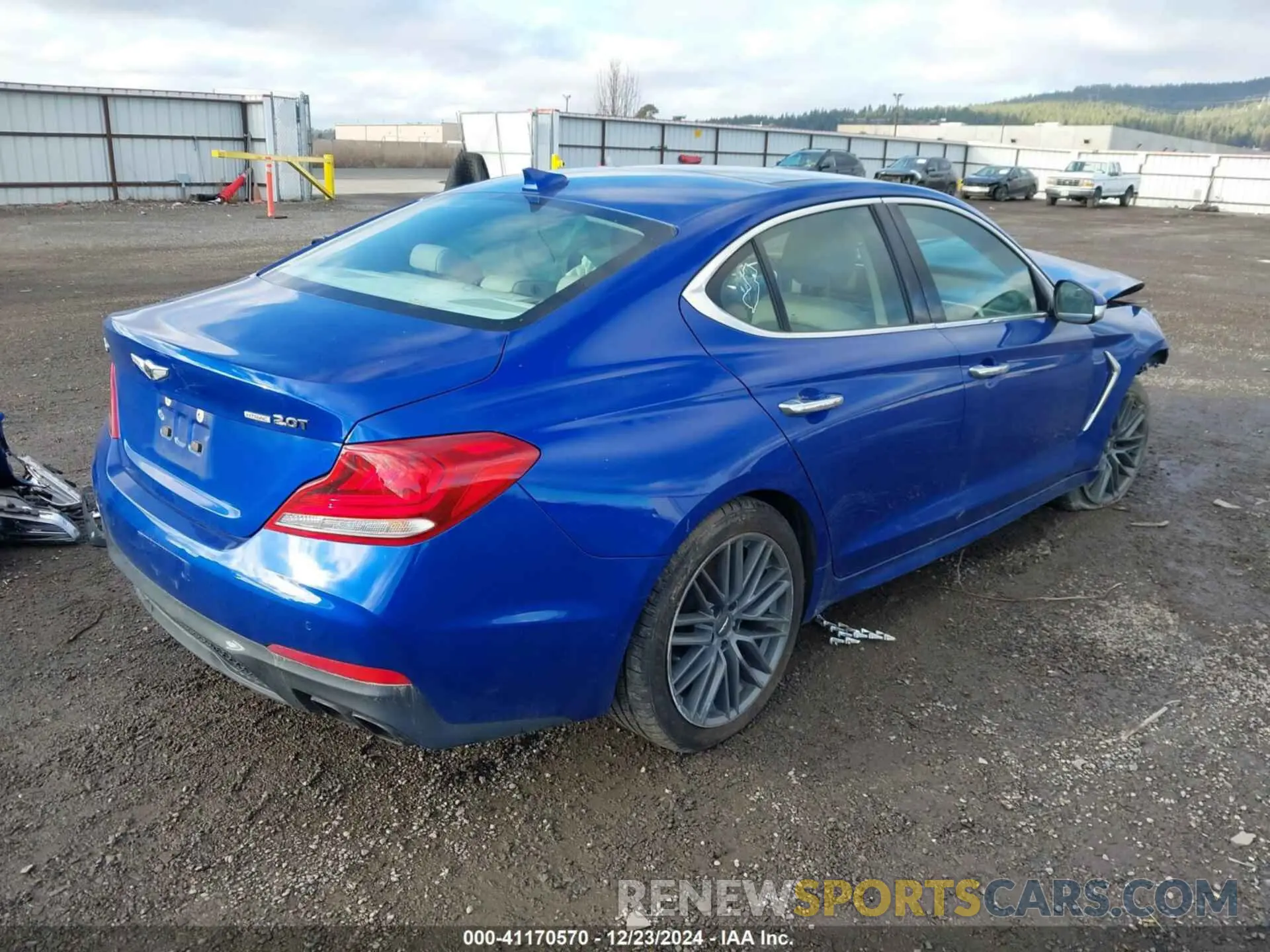 4 fotografías del automóvil dañado KMTG34LA7LU045274 GENESIS G70 2020