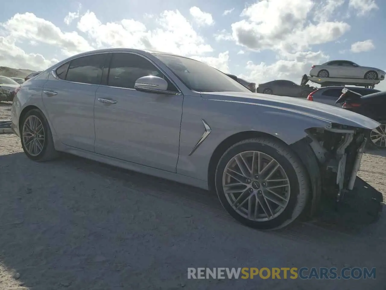 4 fotografías del automóvil dañado KMTG34LA9LU046717 GENESIS G70 2020