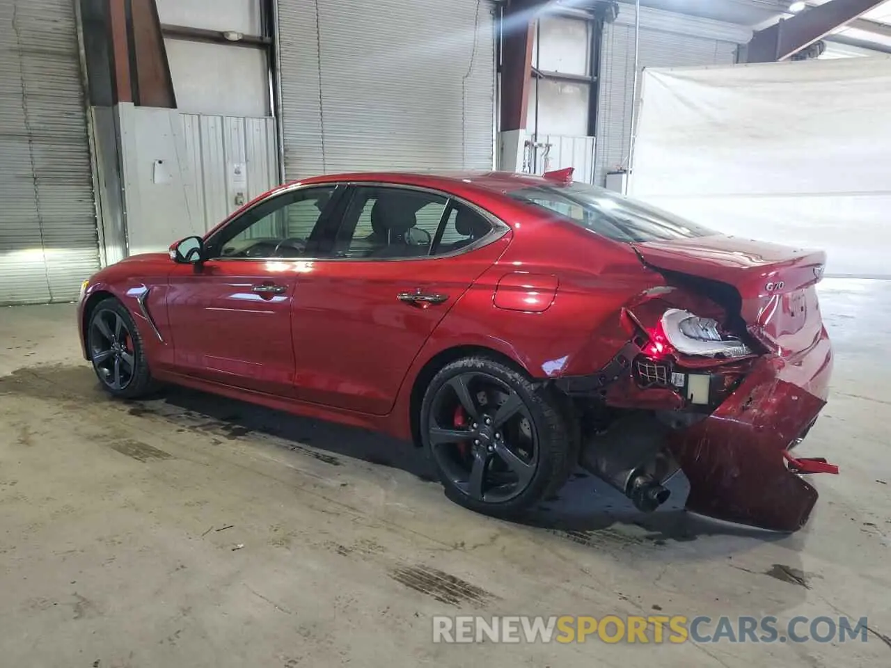 2 fotografías del automóvil dañado KMTG34LE0LU051663 GENESIS G70 2020