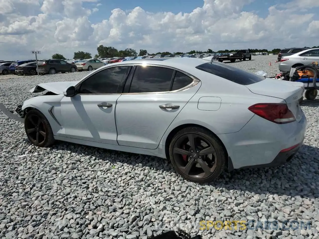 2 fotografías del automóvil dañado KMTG34LE7LU049070 GENESIS G70 2020