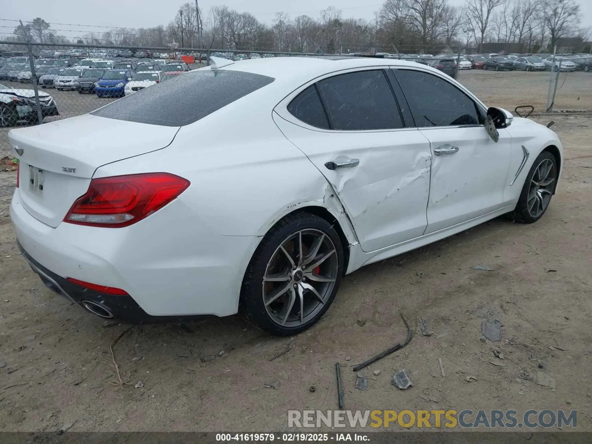 4 fotografías del automóvil dañado KMTG34LEXLU060919 GENESIS G70 2020