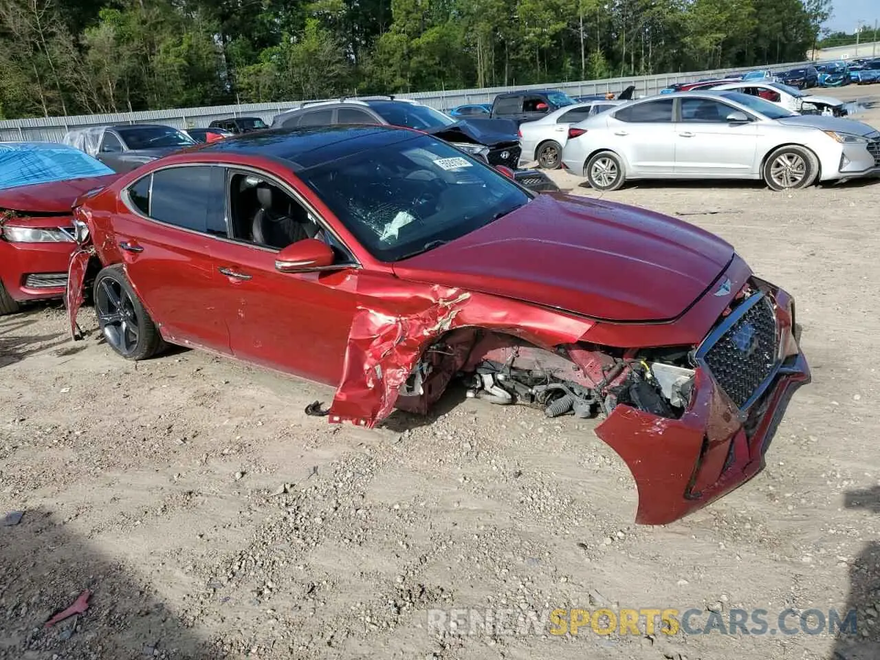 4 fotografías del automóvil dañado KMTG44LA6LU045375 GENESIS G70 2020