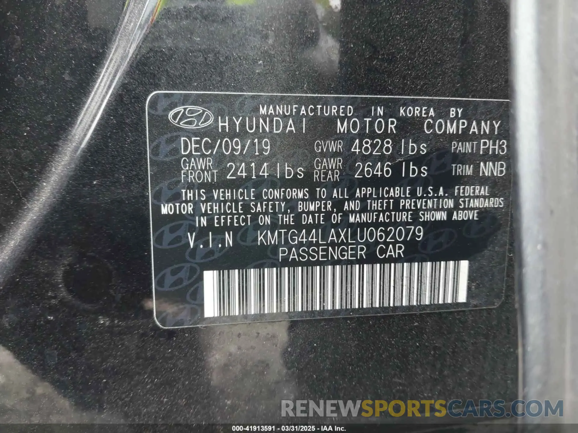 9 fotografías del automóvil dañado KMTG44LAXLU062079 GENESIS G70 2020