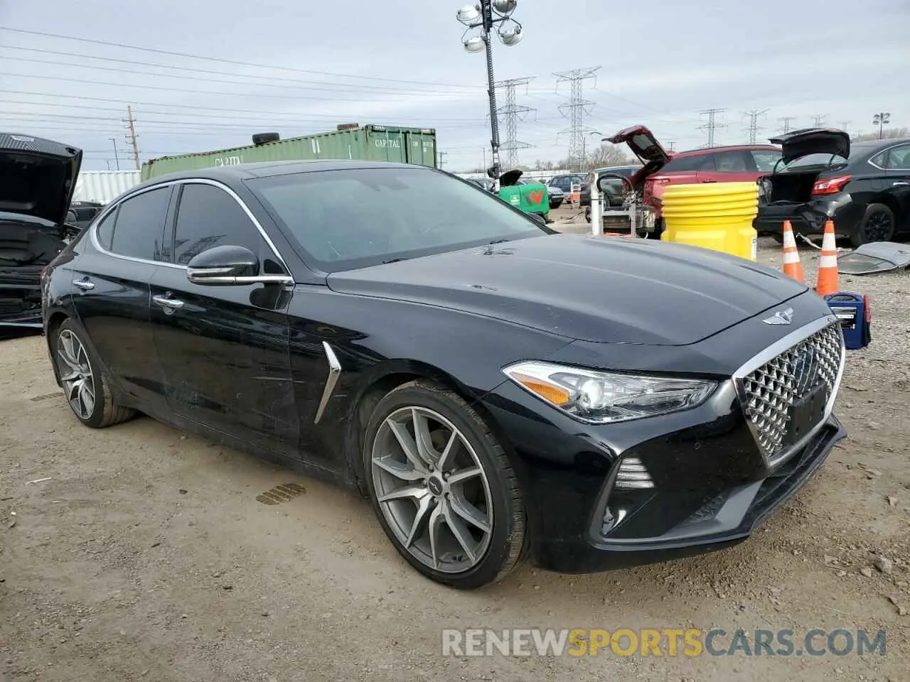 4 fotografías del automóvil dañado KMTG44LAXLU063118 GENESIS G70 2020
