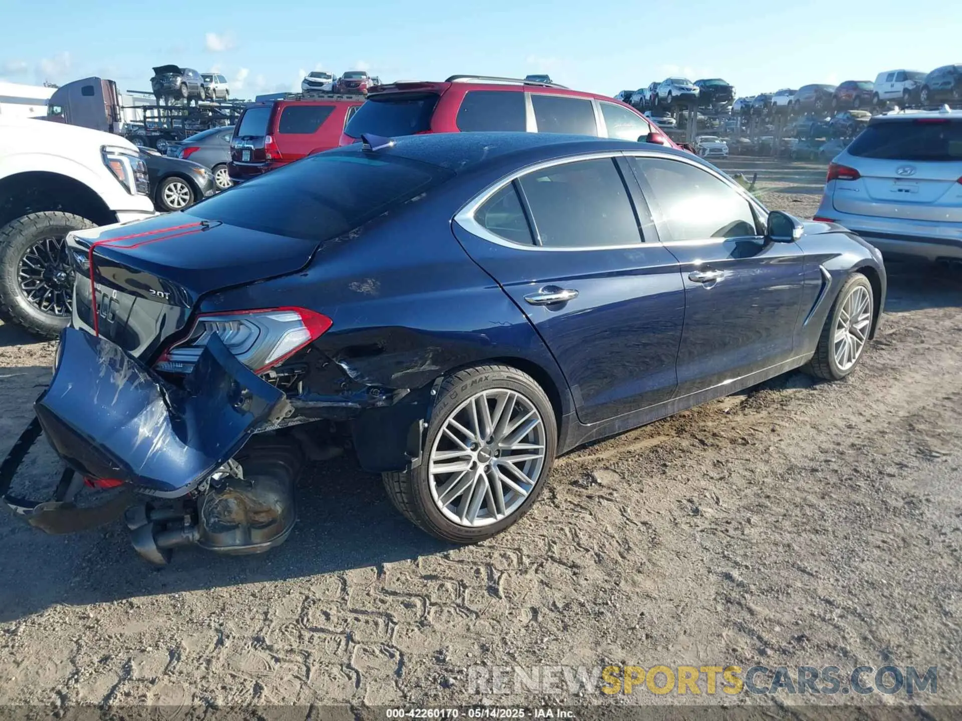 4 fotografías del automóvil dañado KMTG64LA1LU062420 GENESIS G70 2020