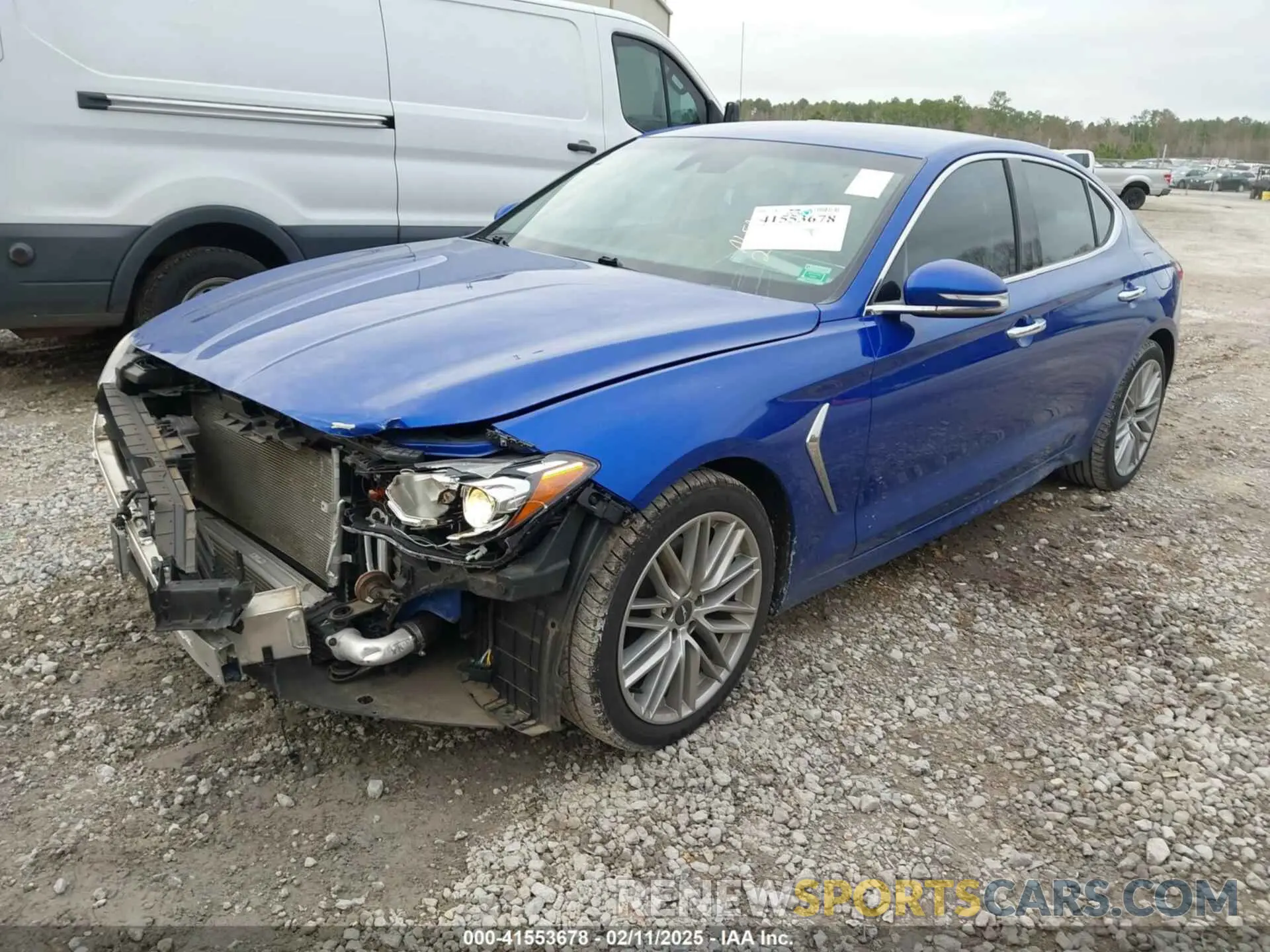 2 fotografías del automóvil dañado KMTG64LAXLU048760 GENESIS G70 2020