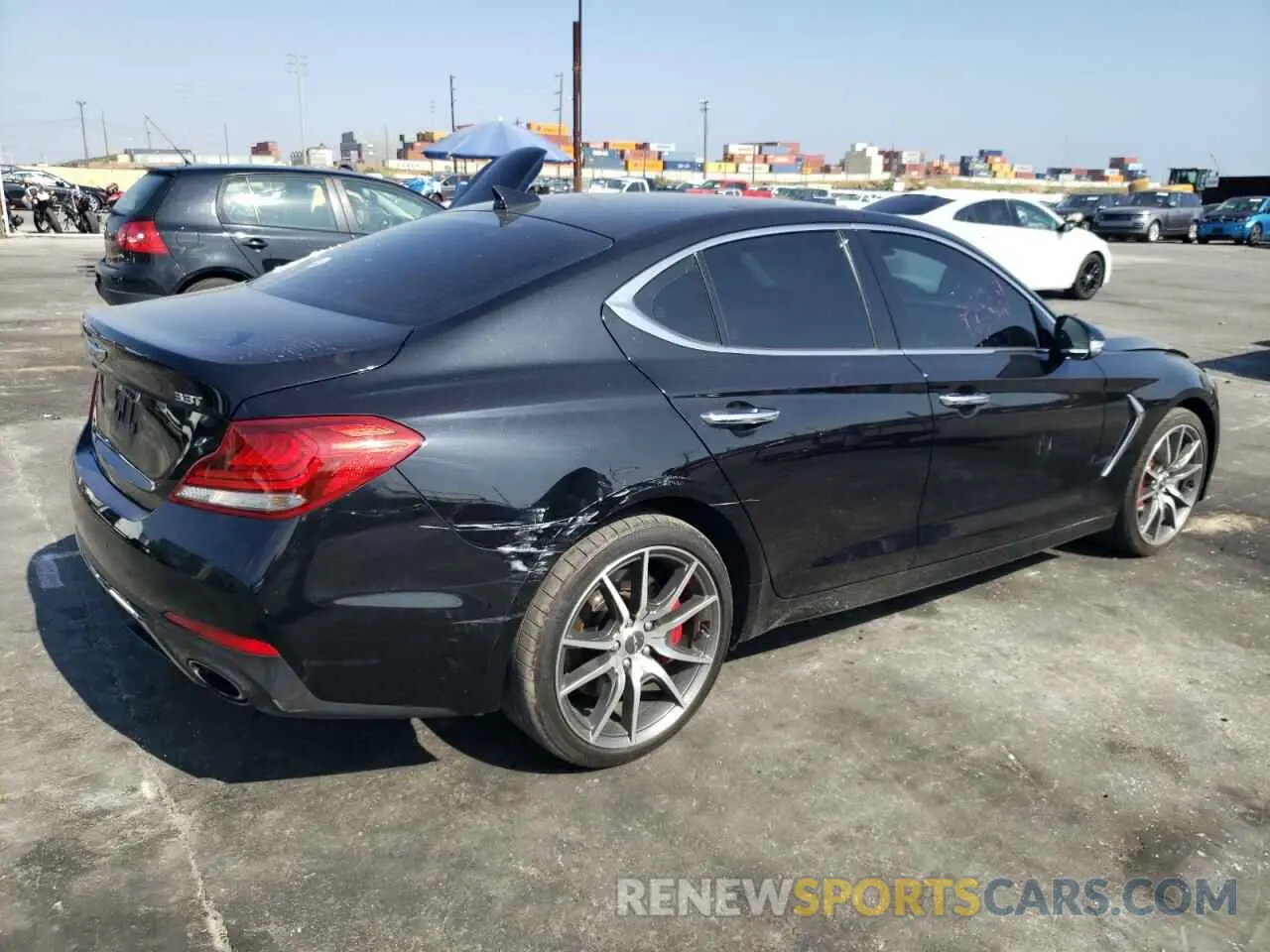 3 fotografías del automóvil dañado KMTG74LE6LU063692 GENESIS G70 2020