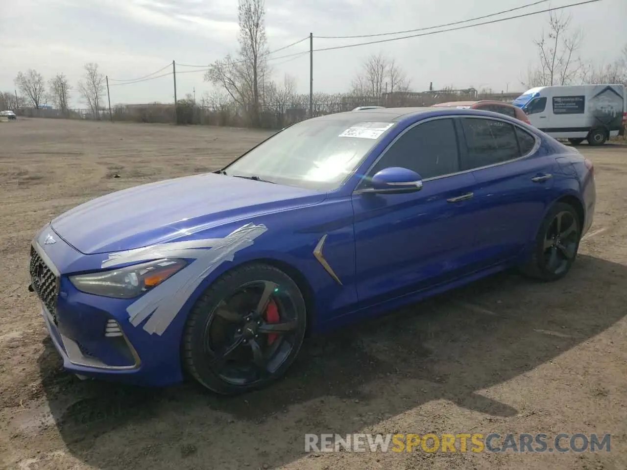 1 fotografías del automóvil dañado KMTG74LEXLU040965 GENESIS G70 2020