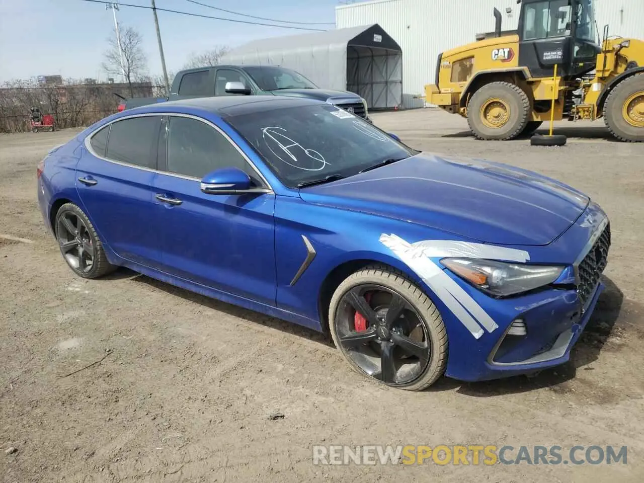 4 fotografías del automóvil dañado KMTG74LEXLU040965 GENESIS G70 2020