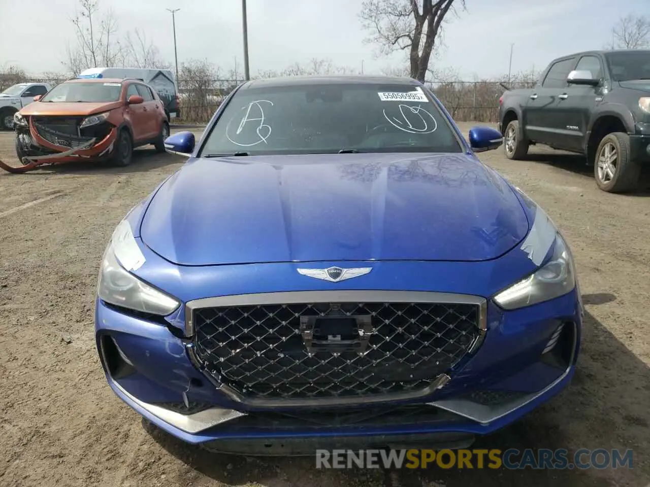 5 fotografías del automóvil dañado KMTG74LEXLU040965 GENESIS G70 2020